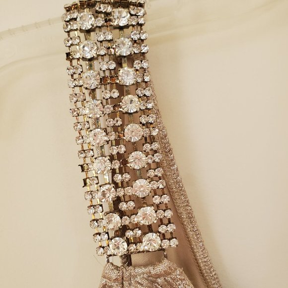 One Shoulder Champagne Color Dress in Size Medium - Picture 3 of 4